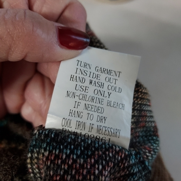 Adore small sweater dress brown with multi color design - Picture 3 of 4